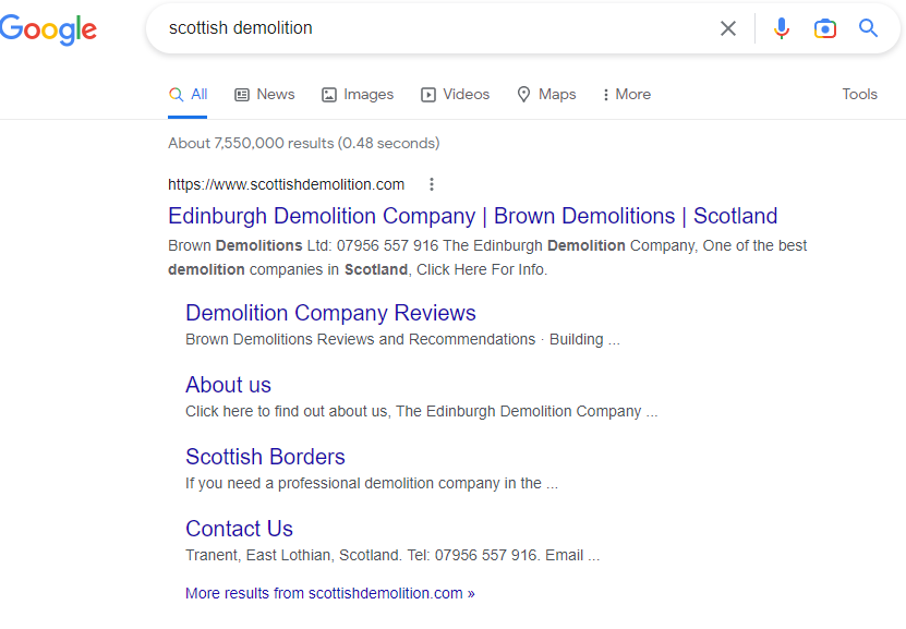 Google page one SEO expert in Edinburgh, contact Craig Douglas.