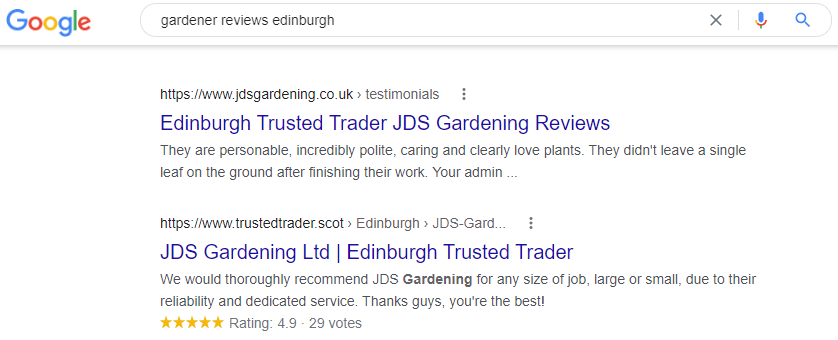 Search engine optimisation services for gardening companies by Common Sense Marketing